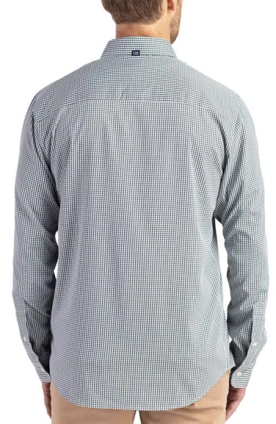 Cutter & Buck Skyline Epic Confidence Check Stretch Button-down Shirt In Gray