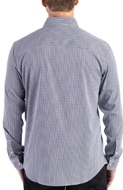 Cutter & Buck Skyline Epic Confidence Check Stretch Button-down Shirt In Blue