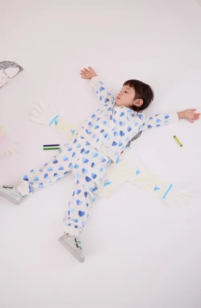 Magnetic Me Blue Hearts Magnetic Brushed Fleece Hoodie & Joggers Set In Blue