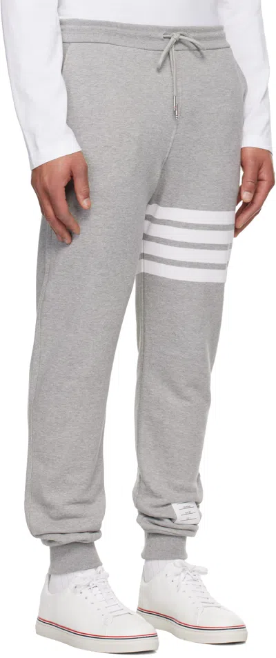 Thom Browne Gray Classic Loopback 4-bar Sweatpants In Multi