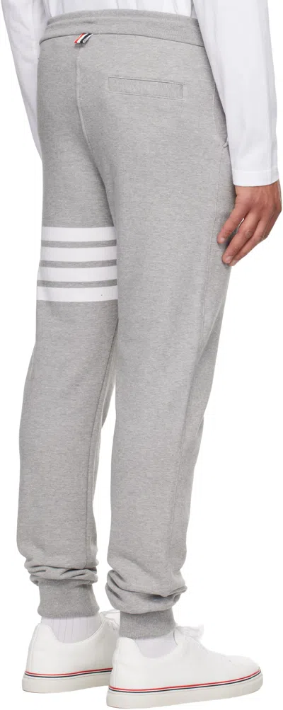 Thom Browne Gray Classic Loopback 4-bar Sweatpants In Multi