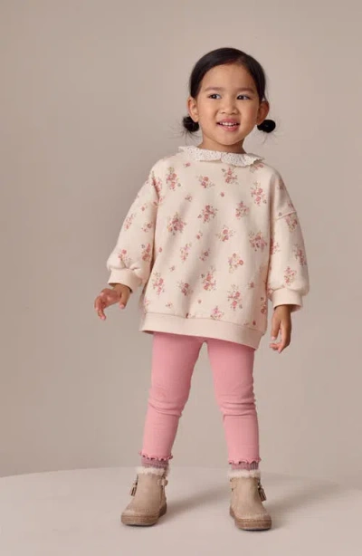 Next Kids' Floral Sweatshirt & Leggings Set In Multi