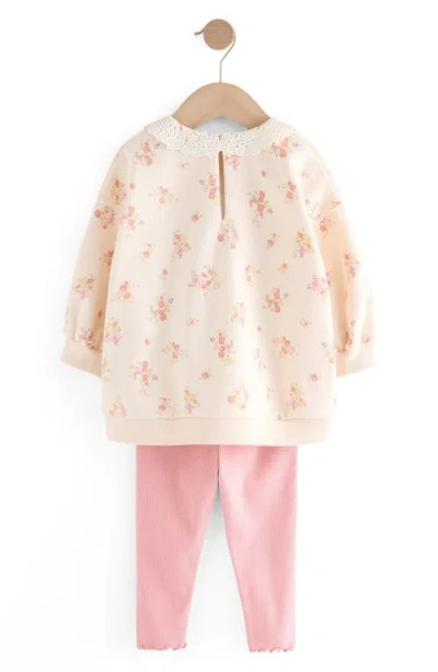 Next Kids' Floral Sweatshirt & Leggings Set In Multi
