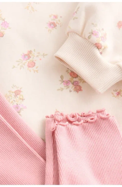 Next Kids' Floral Sweatshirt & Leggings Set In Multi