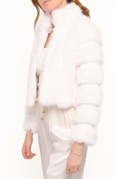 Petal And Pup Petal & Pup Velma Faux Fur Channel Jacket In White