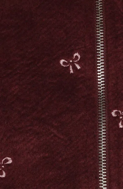 Petal And Pup Petal & Pup Marla Crop Bomber Jacket In Red