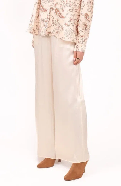 Petal And Pup Petal & Pup Valia Satin Wide Leg Pants In White
