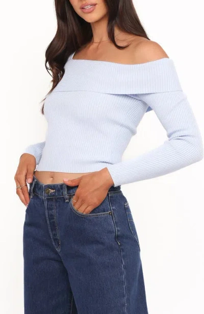 Petal And Pup Petal & Pup Aleena One-shoulder Rib Sweater In Multi