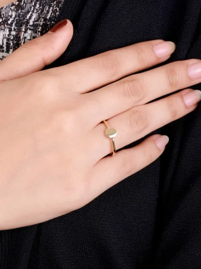 Devata Round Disc Ring In Gold