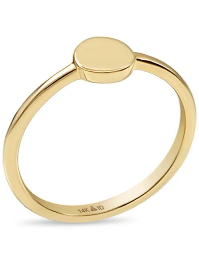 Devata Round Disc Ring In Gold