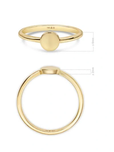 Devata Round Disc Ring In Gold