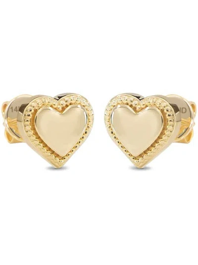 Devata Sweet Heart Stud Earrings In Gold
