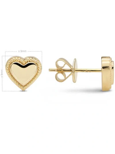 Devata Sweet Heart Stud Earrings In Gold