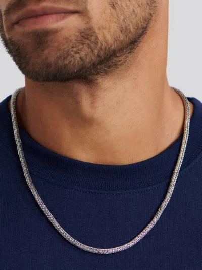 Devata Foxtail Round 4mm Chain Necklace In Silver