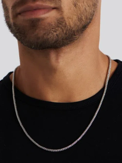 Devata Dragon Bone Round 2.5mm Chain Necklace In Silver