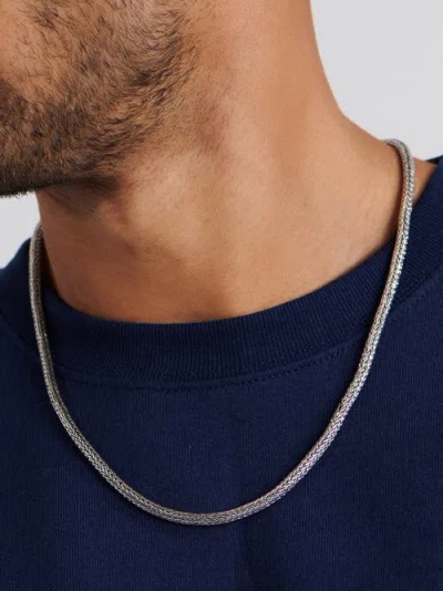 Devata Foxtail Round 4mm Chain Necklace In Silver