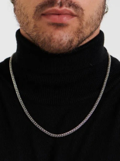 Devata Dragon Bone Round 4mm Chain Necklace In Silver