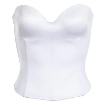 Dominique Intimates Ariel Low Back Hidden Underwire Convertible Strapless Longline  Bra In White
