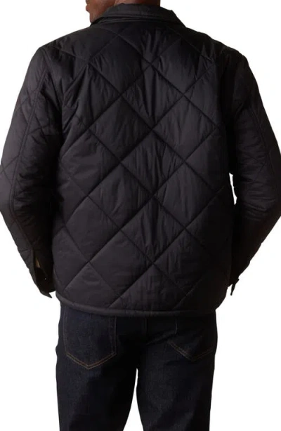 The Normal Brand Quilted Jacket With High Pile Fleece Lining In Black