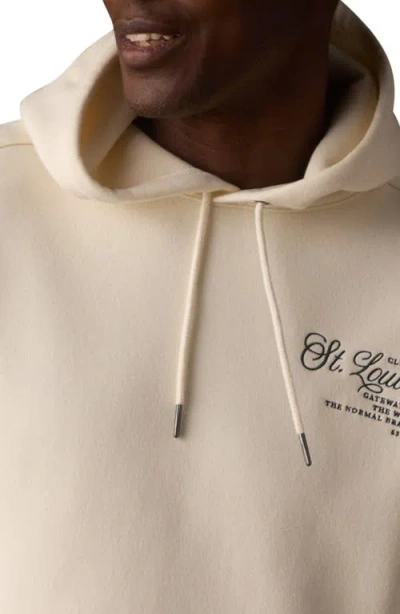 The Normal Brand St. Louis Embroidered Hoodie In Neutral