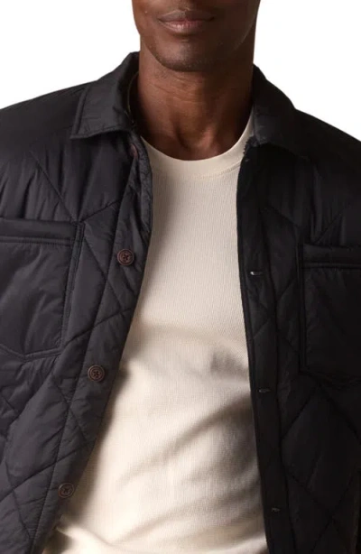 The Normal Brand Quilted Jacket With High Pile Fleece Lining In Black
