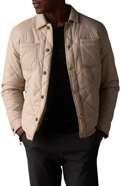 The Normal Brand Quilted Jacket With High Pile Fleece Lining In Multi