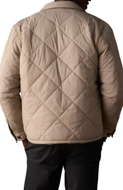 The Normal Brand Quilted Jacket With High Pile Fleece Lining In Multi