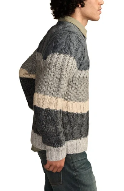 Lucky Brand Cable Stitch Sweater In Gray