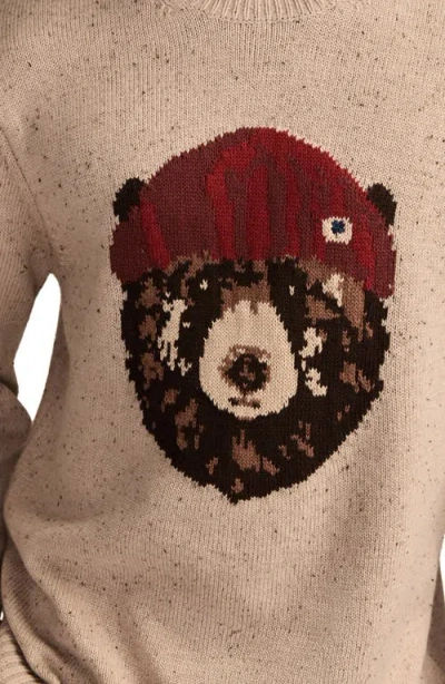 Lucky Brand Intarsia Bear Sweater In Neutral