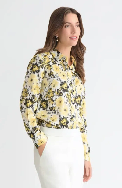 Kasper Floral Button-up Shirt In Multi