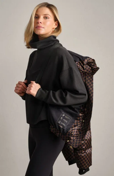 Rhone Powder Puffer Water Repellent Houndstooth Check 650 Fill Power Down Jacket In Multi