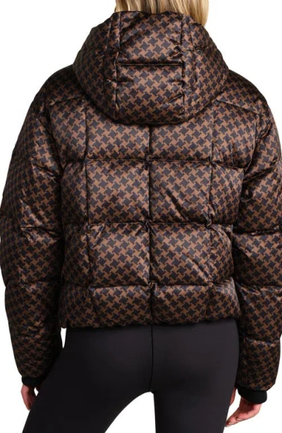 Rhone Powder Puffer Water Repellent Houndstooth Check 650 Fill Power Down Jacket In Multi