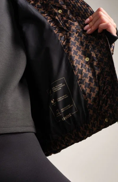 Rhone Powder Puffer Water Repellent Houndstooth Check 650 Fill Power Down Jacket In Multi