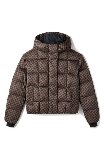 Rhone Powder Puffer Water Repellent Houndstooth Check 650 Fill Power Down Jacket In Multi
