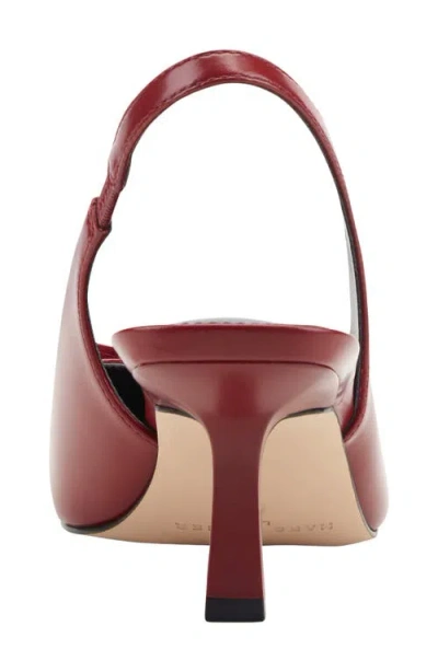 Marc Fisher Gretel Slingback Pointed Toe Bow Pump In Burgundy