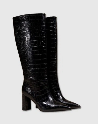 Mi/mai Wassily Croc-style Long Boot In Multi