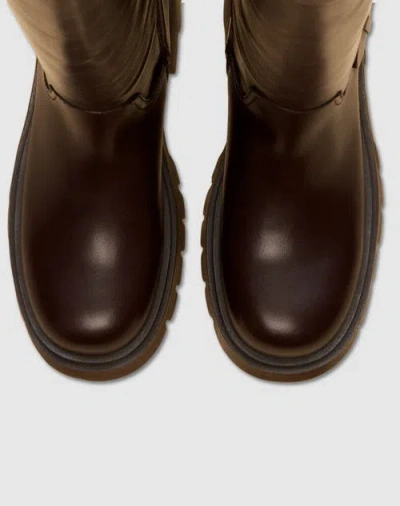Mi/mai Herpen Chunky Treaded Sole Long Boot In Multi