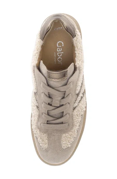 Gabor Genuine Shearling Mixed Media Sneaker In Multi