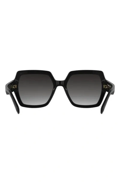 Kendra Scott Dira 56mm Rectangle Sunglasses In Black