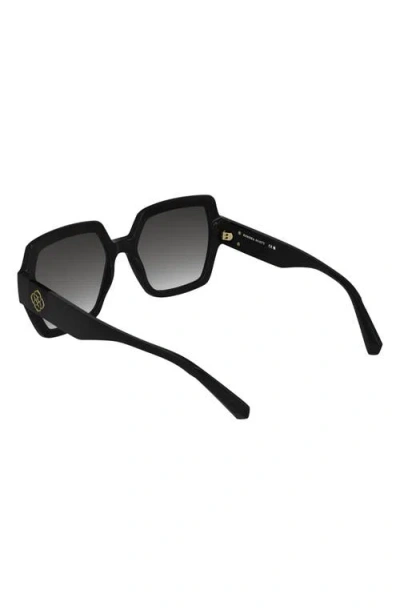 Kendra Scott Dira 56mm Rectangle Sunglasses In Black