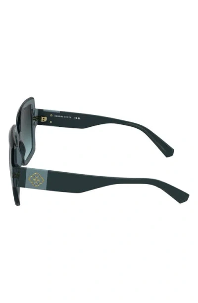 Kendra Scott Dira 56mm Rectangle Sunglasses In Blue