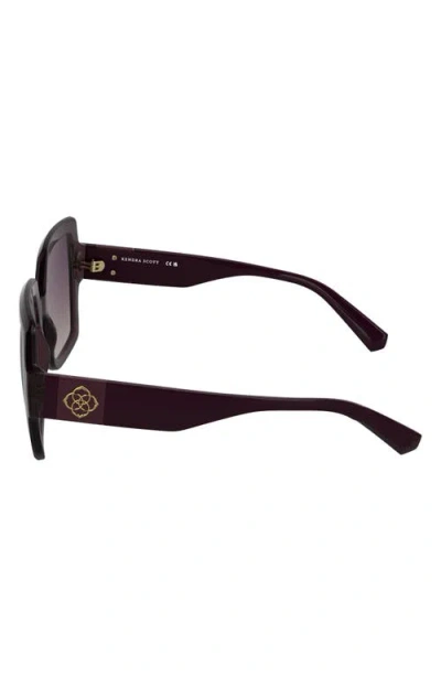 Kendra Scott Dira 56mm Rectangle Sunglasses In Brown