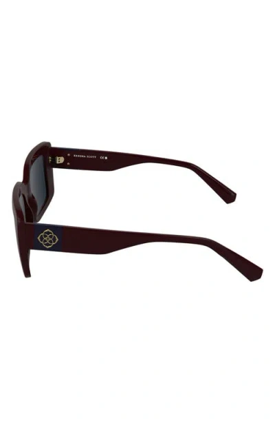 Kendra Scott Dira 55mm Rectangular Sunglasses In Brown