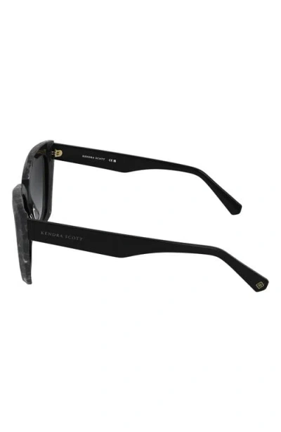Kendra Scott Katherine 56mm Gradient Cat Eye Sunglasses In Black