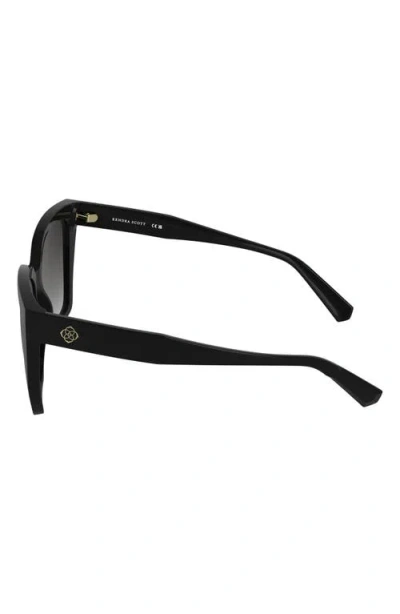Kendra Scott Dira 56mm Gradient Tea Cup Sunglasses In Black