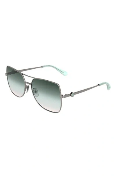Kendra Scott Davie 60mm Gradient Aviator Sunglasses In Green
