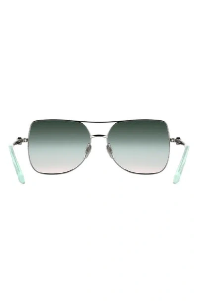 Kendra Scott Davie 60mm Gradient Aviator Sunglasses In Green