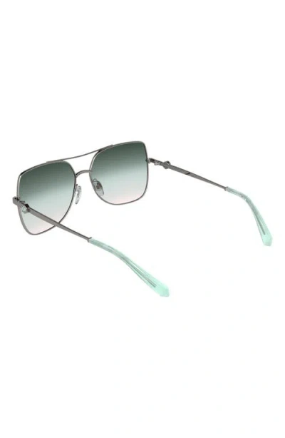 Kendra Scott Davie 60mm Gradient Aviator Sunglasses In Green