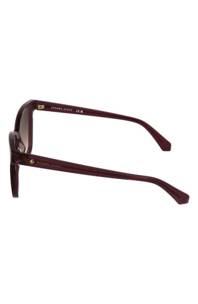 Kendra Scott Dira 56mm Rectangular Sunglasses In Brown