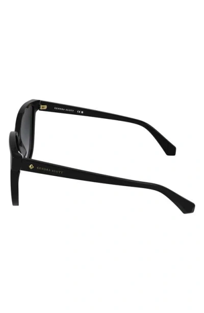 Kendra Scott Dira 57mm Gradient Tea Cup Sunglasses In Black
